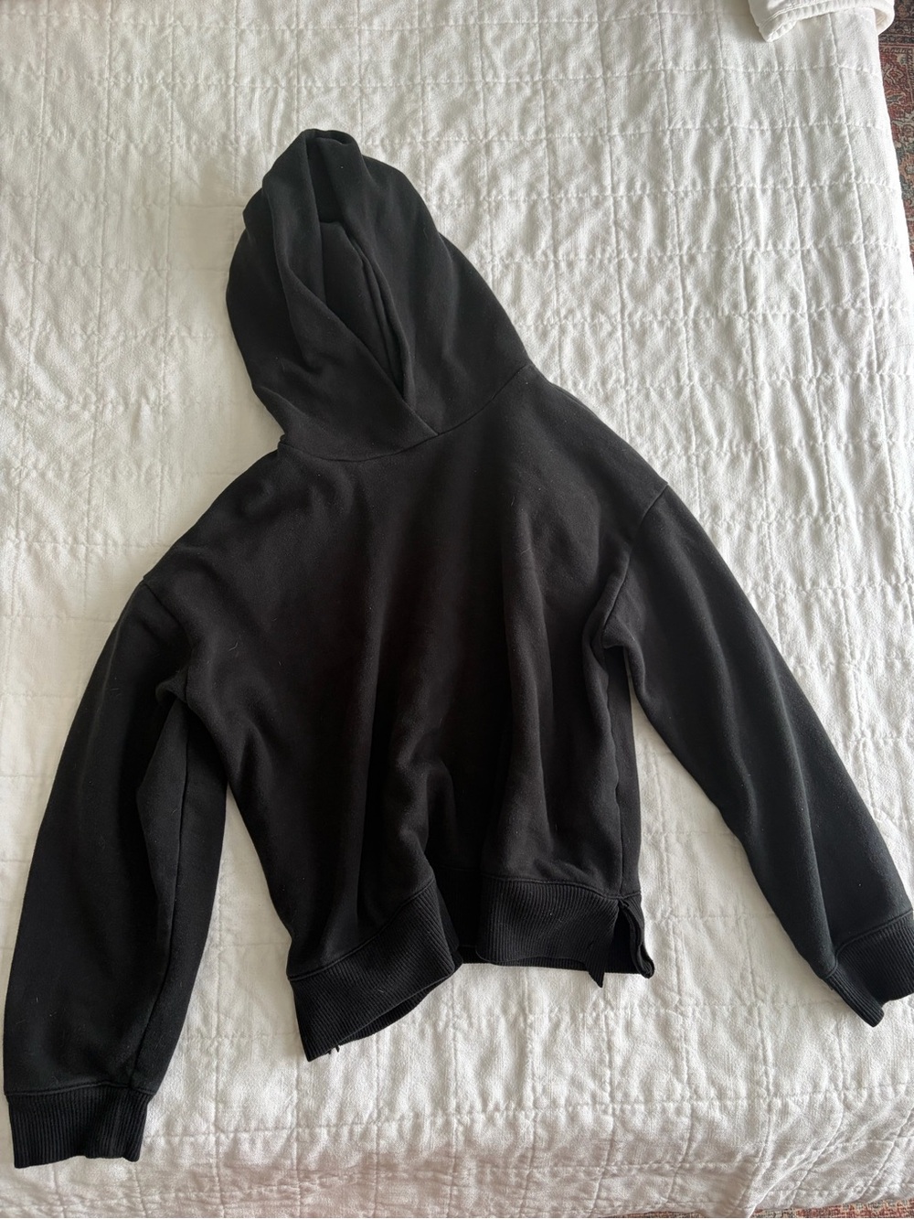 a new day Black Hooded Pullover Sweatshirt